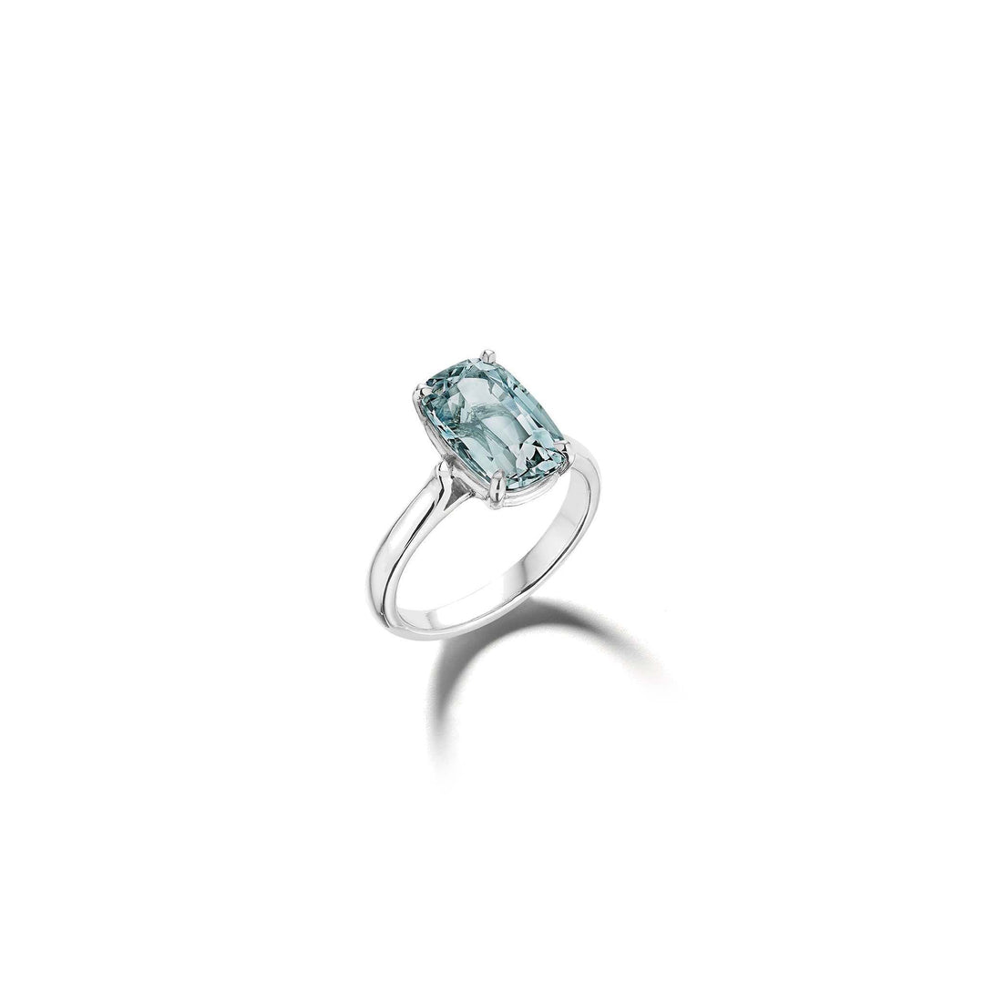 Madison Aquamarine Solitaire Engagement Ring