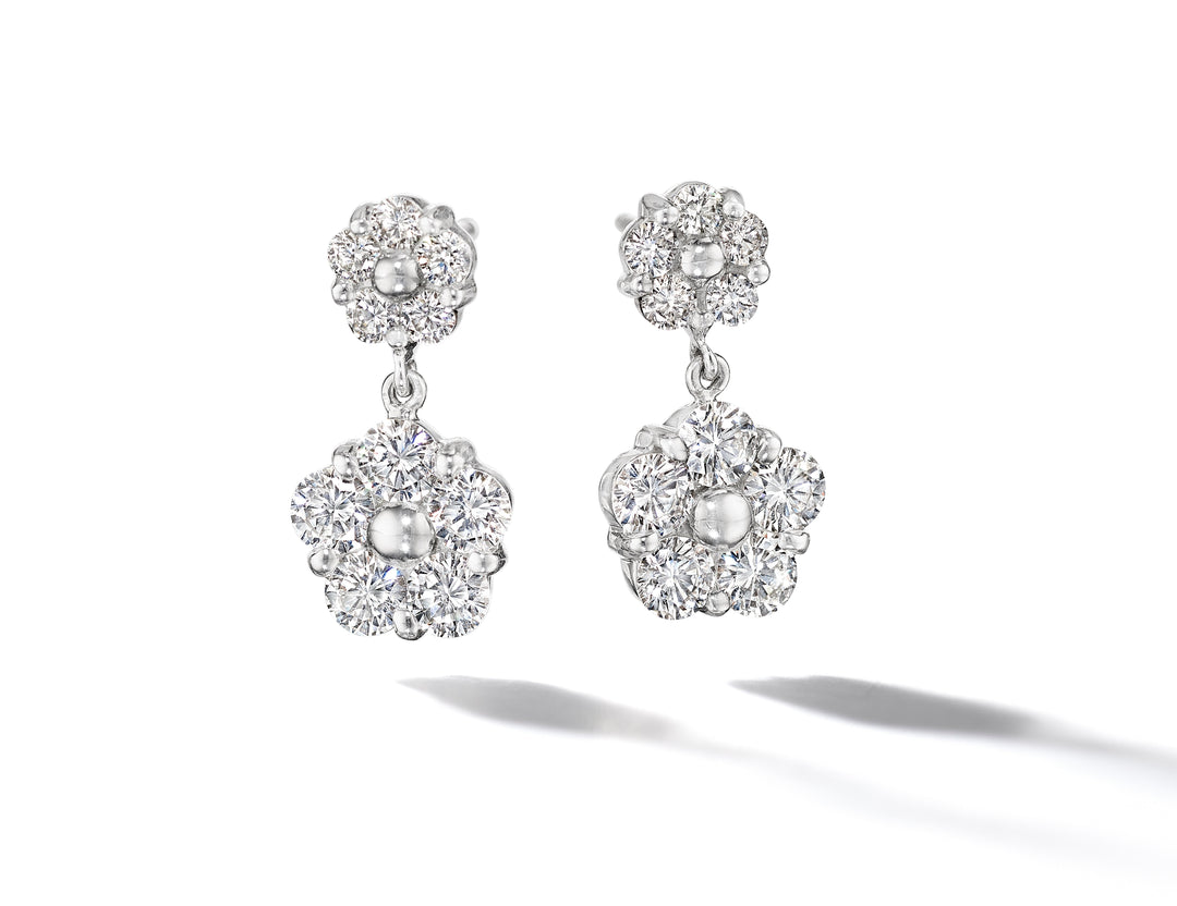 Anzia Flower Diamond Duo Drop Earring – L/XXL Mimi So