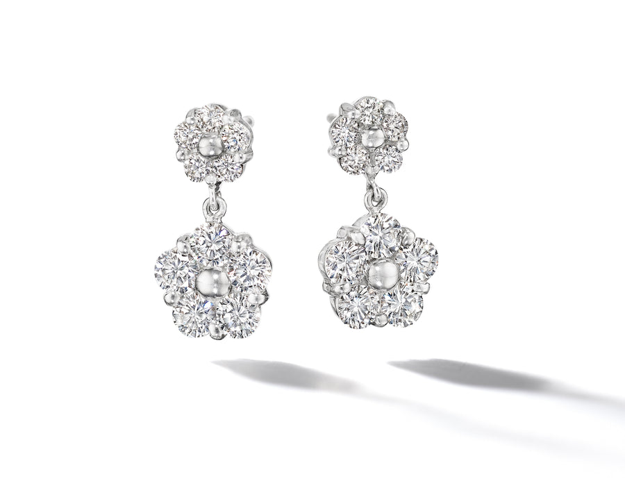 Anzia Flower Diamond Duo Drop Earring – L/XXL Mimi So