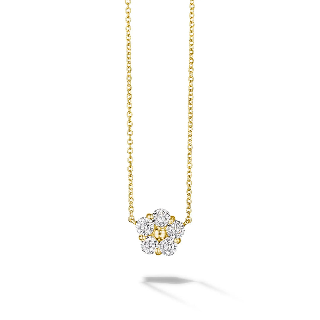 Anzia Single Flower Diamond Necklace - Large Mimi So