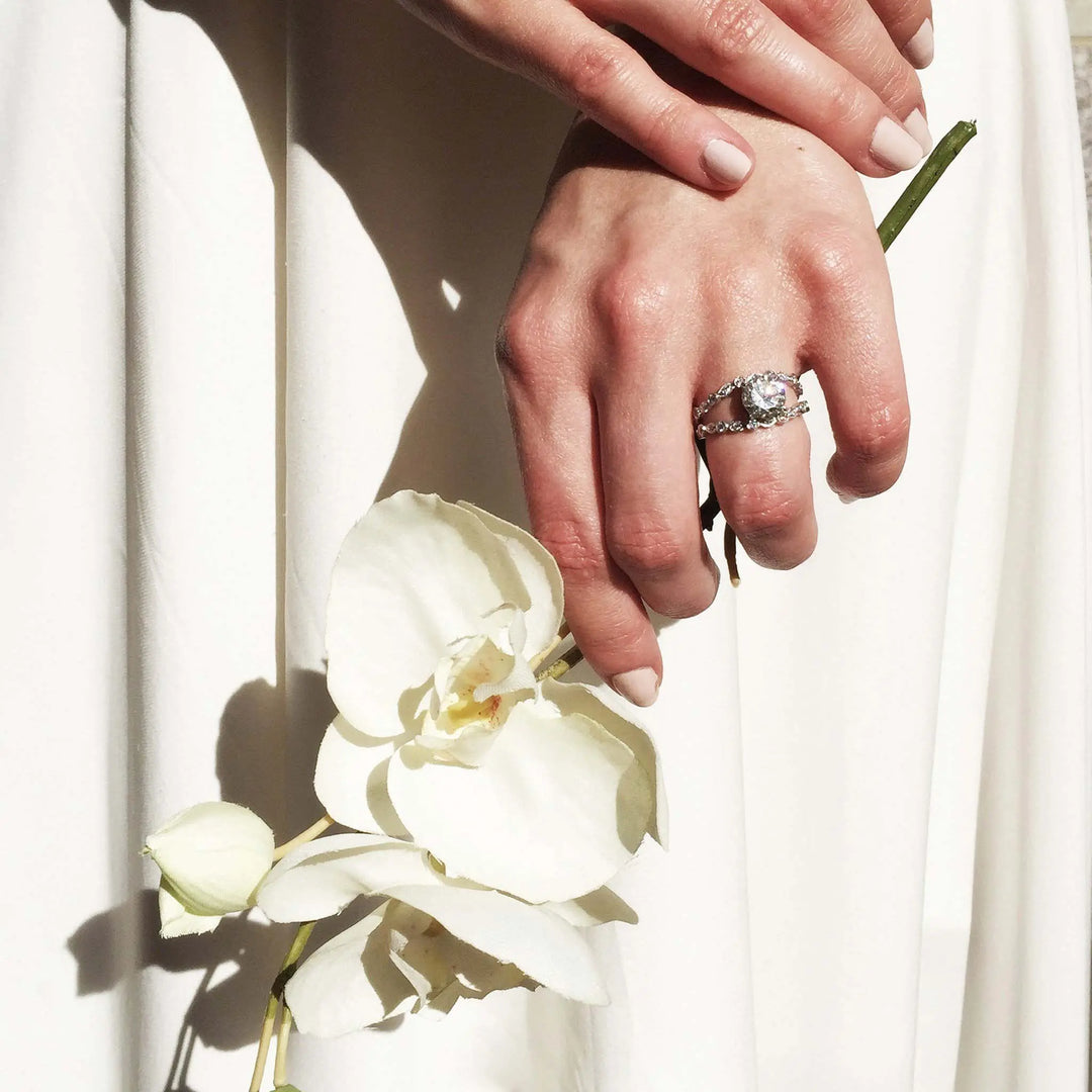 Mimi So Bleecker Solitaire Engagement Setting On-body