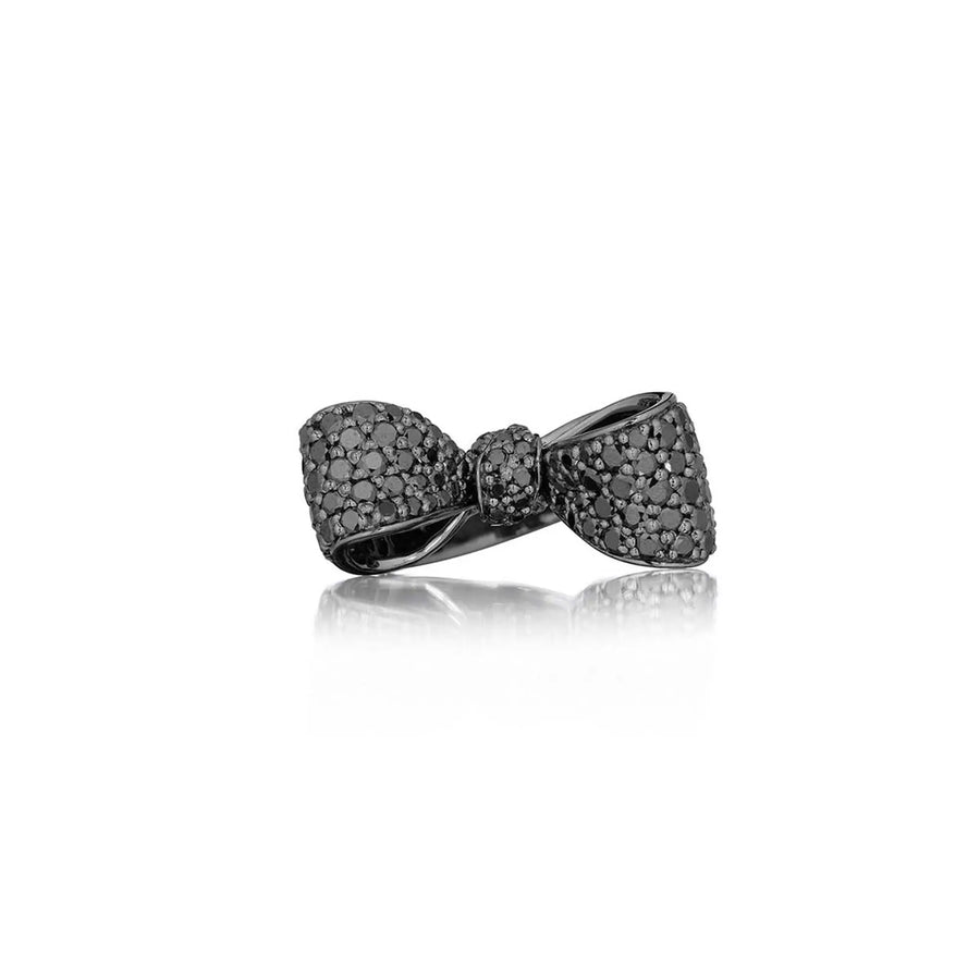 Bow Black Diamond Ring – Petite Mimi So