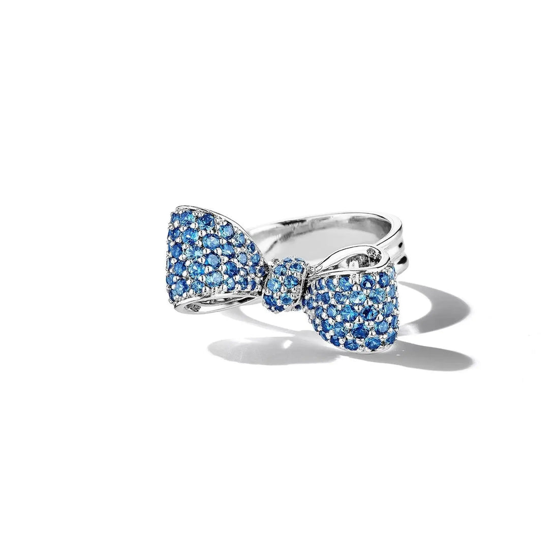 Bow Blue Sapphire Ring - Small Mimi So