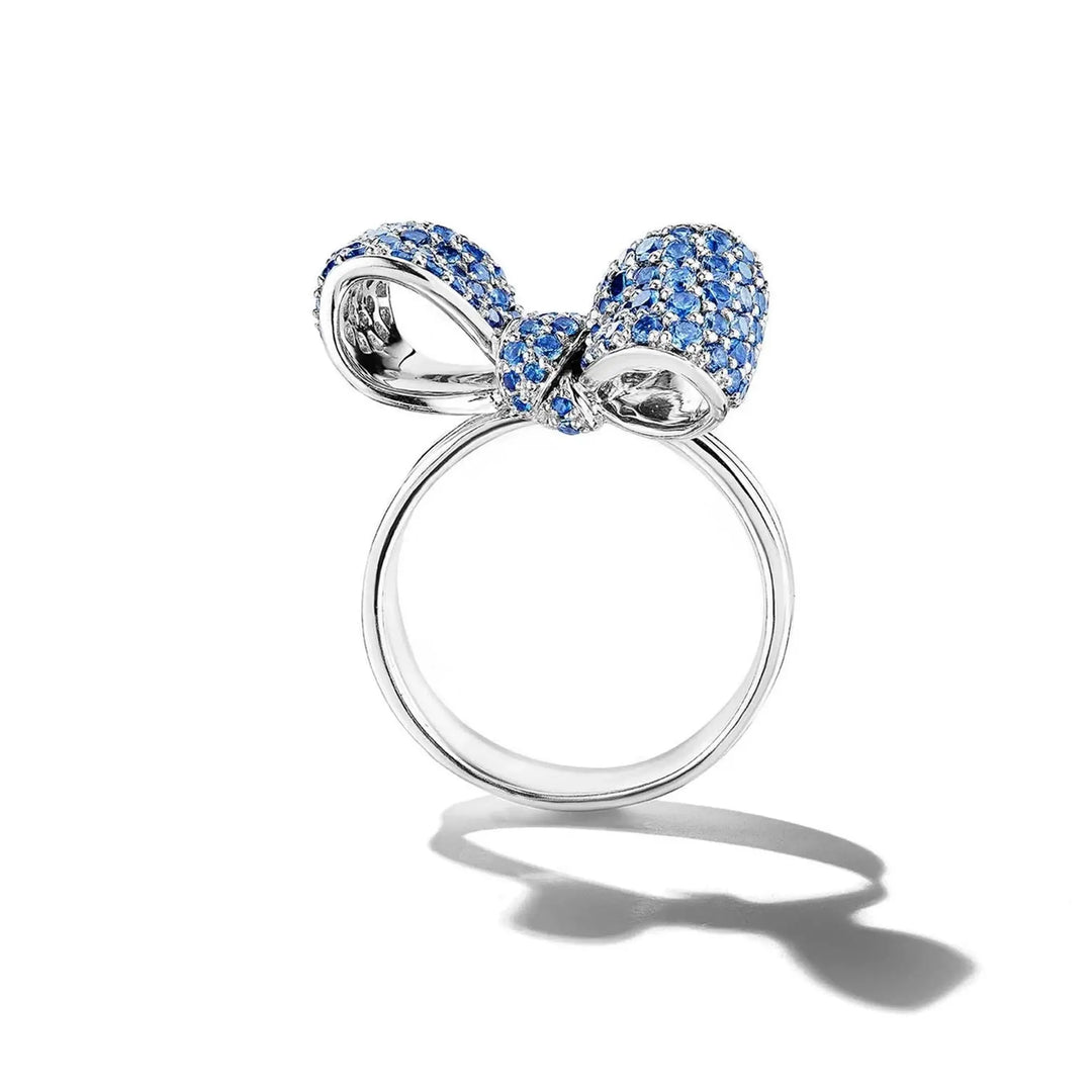 Bow Blue Sapphire Ring - Small Mimi So