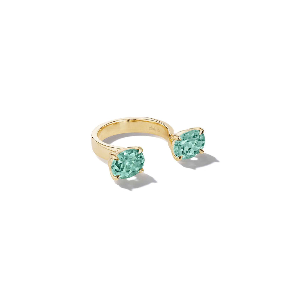 Classic In-Between Oval Green Tourmaline Ring Mimi So