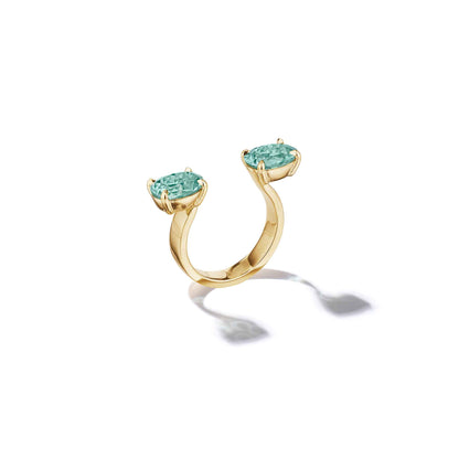 Classic In-Between Oval Green Tourmaline Ring Mimi So