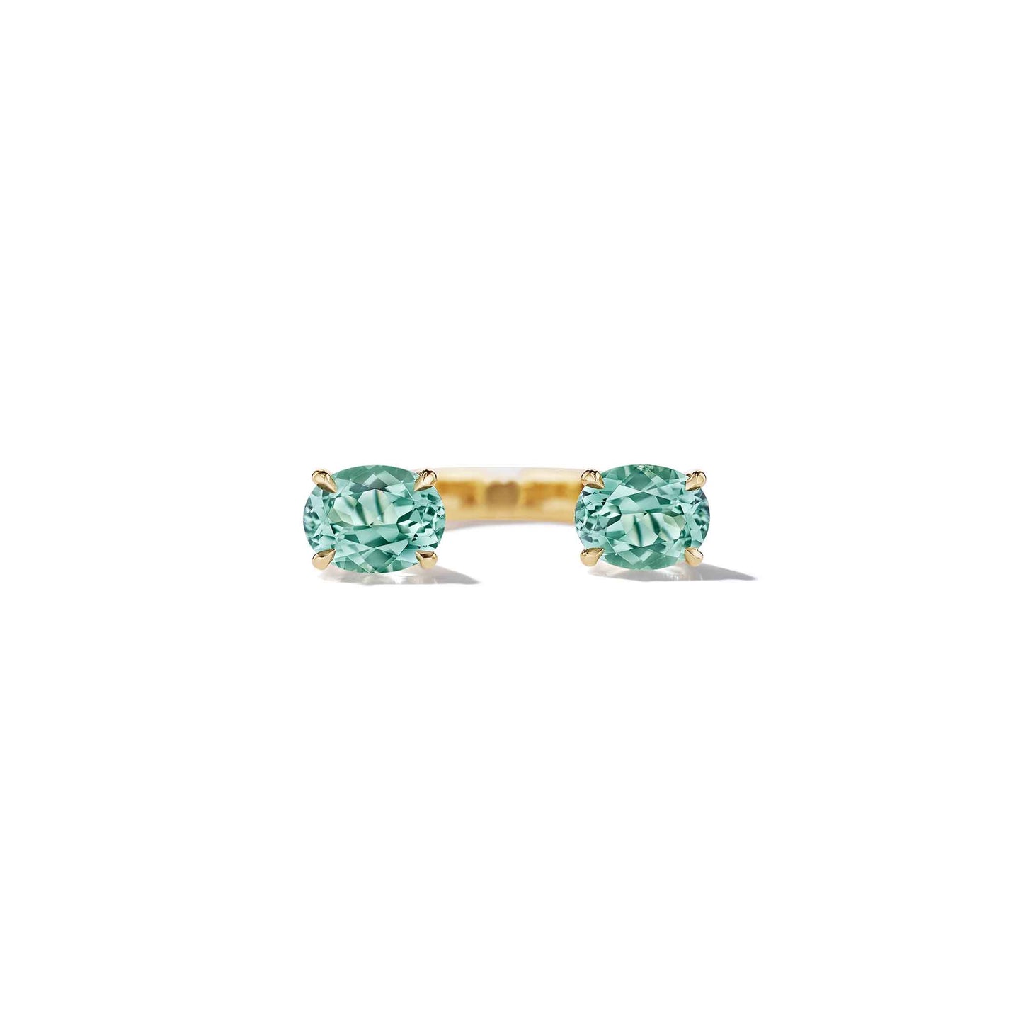 Classic In-Between Oval Green Tourmaline Ring Mimi So