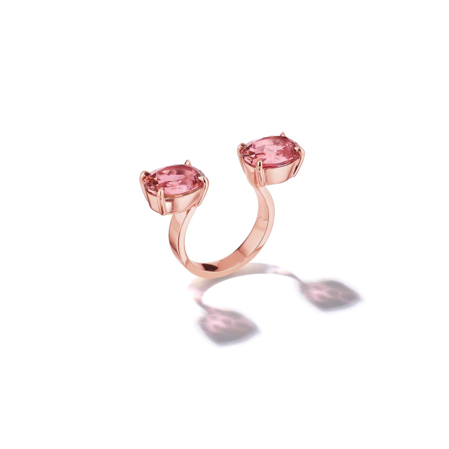 Classic In-Between Oval Pink Tourmaline Ring Mimi So