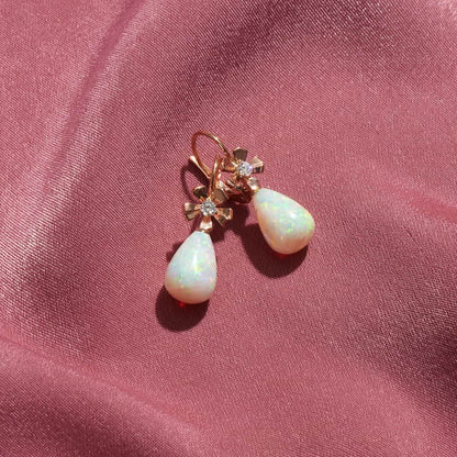 Wonderland Teardrop Crystal Opal Earrings