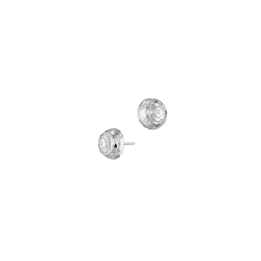 Jasmine Flower Diamond Stud Earrings Mimi So