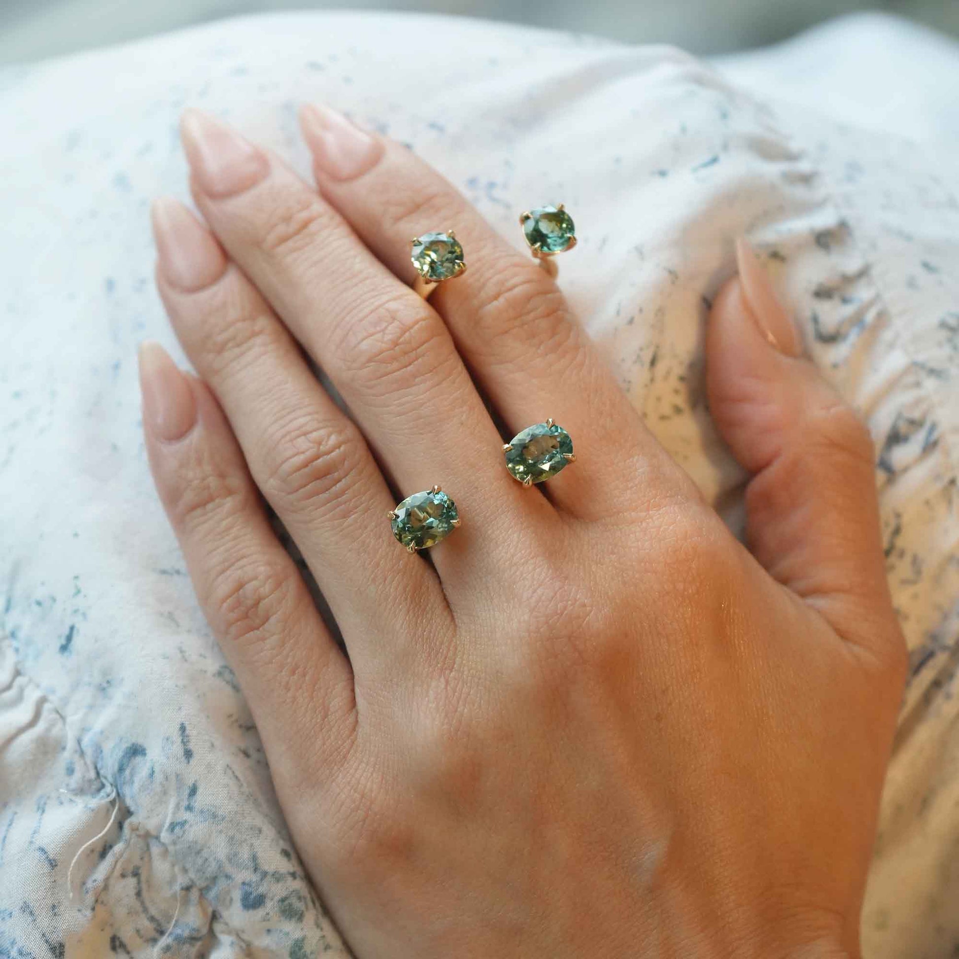In-Between Oval Green Tourmaline Ring Mimi So