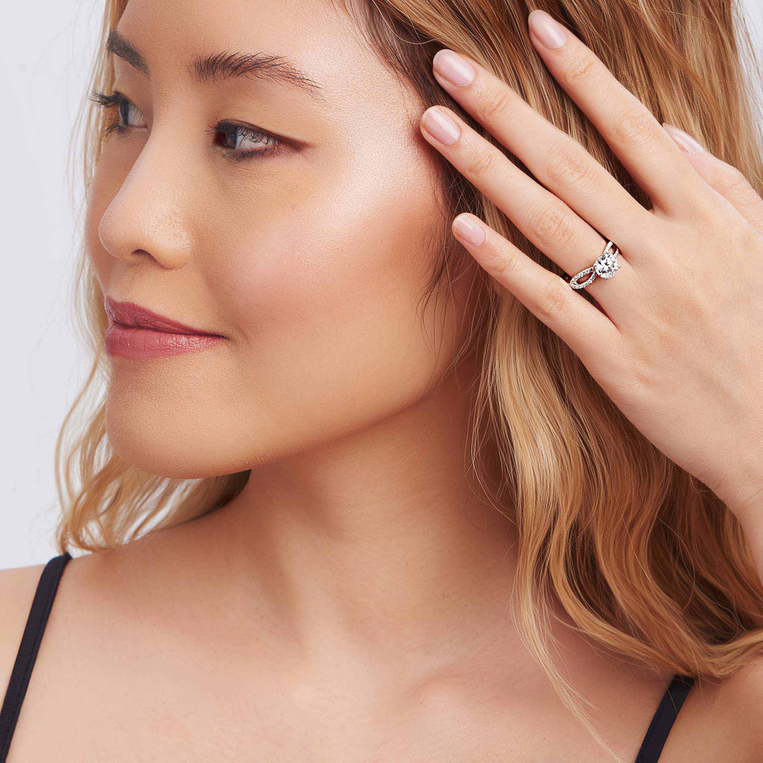 Infinity Diamond Engagement Ring Setting - Mimi So