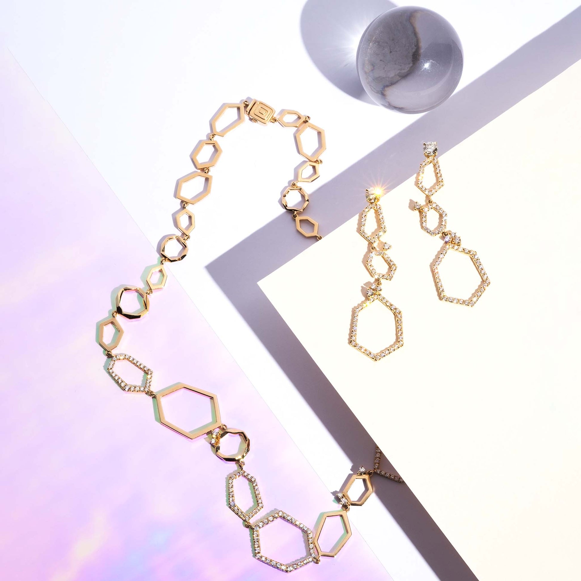 Jackson Multi-Link Diamond Collar Necklace - Mimi So