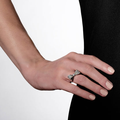 Bow Diamond Knot Ring – Small - Mimi So