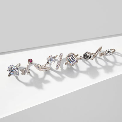 Madrid 2-Row Diamond Engagement Ring