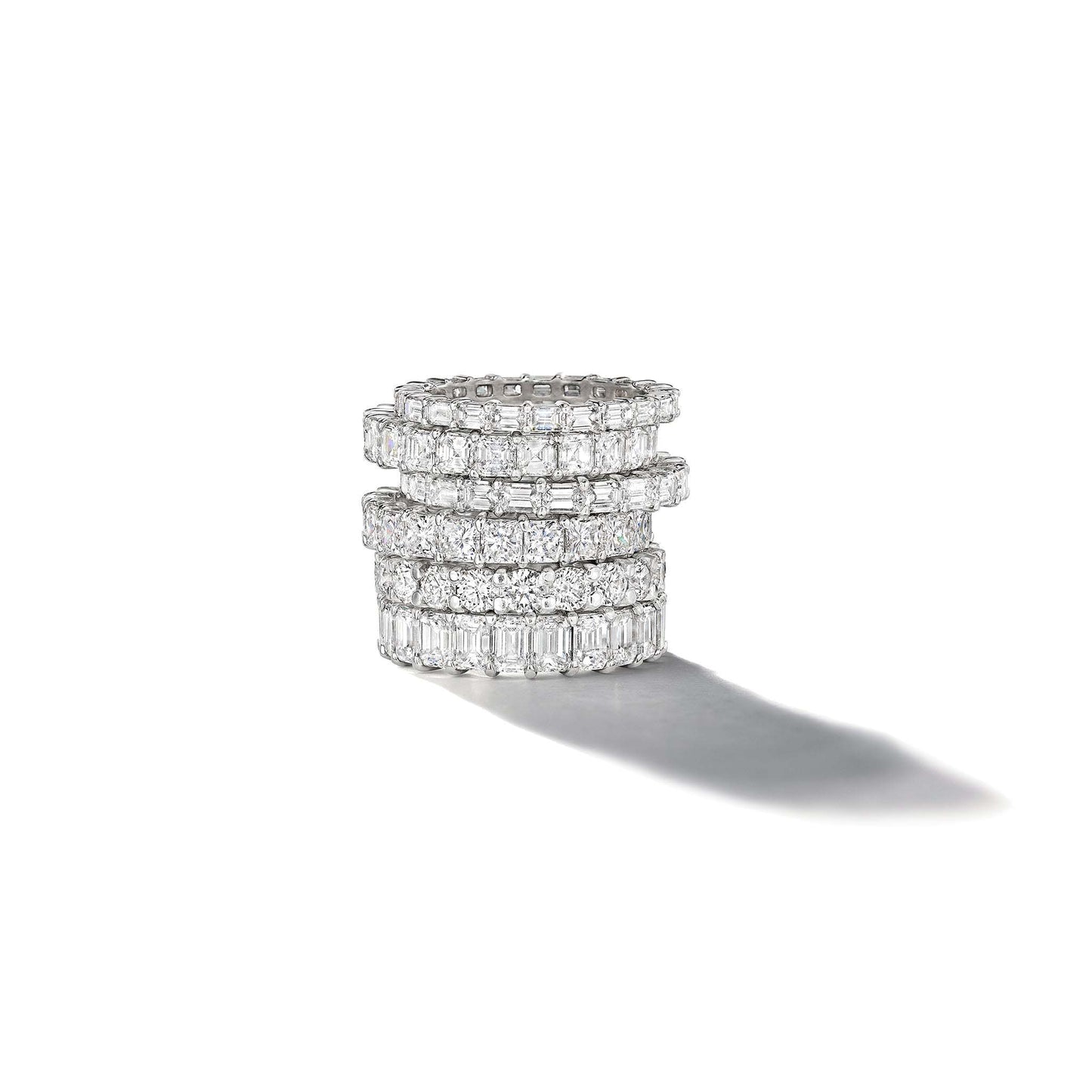 Horizontal Emerald Cut Eternity Band