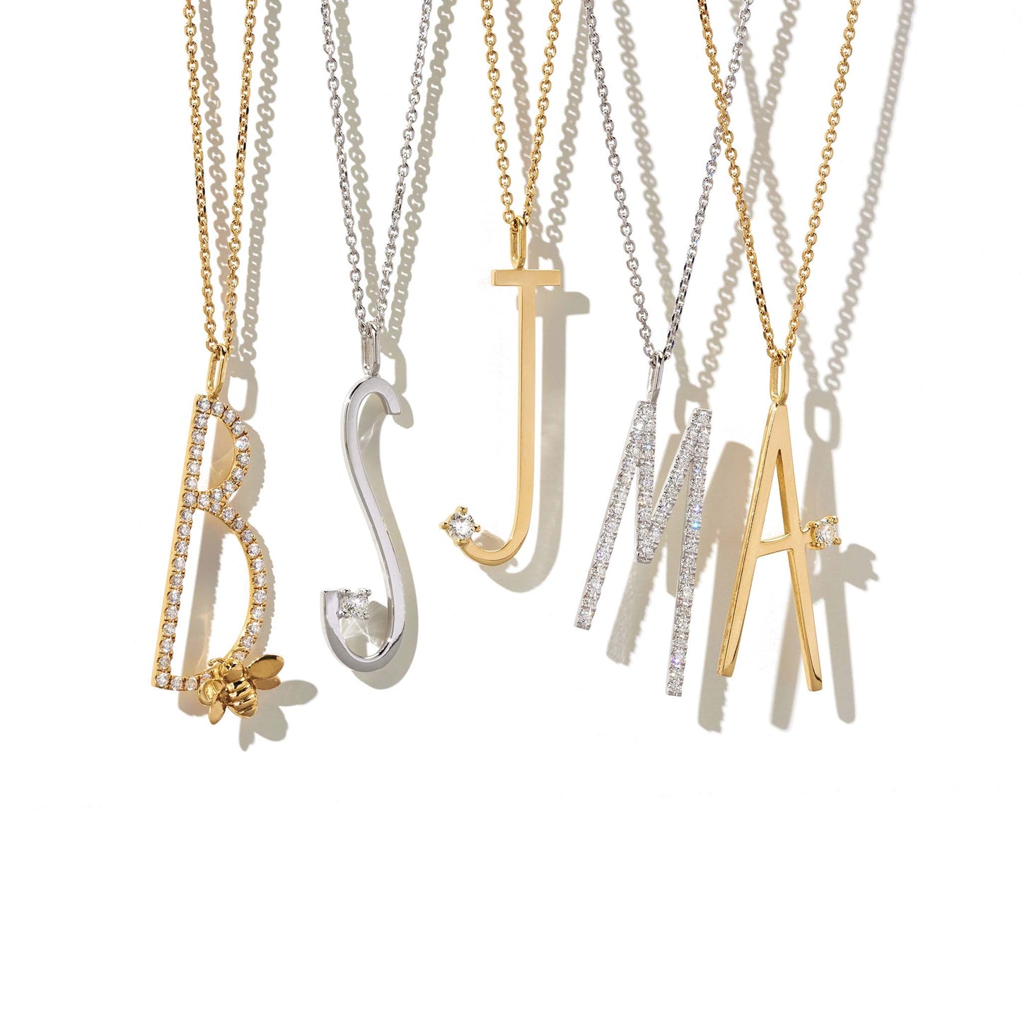 Mimi So Type Letter C Diamond Pendant Necklace