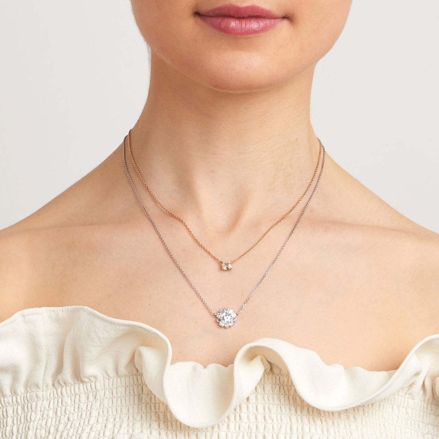 Cushion Cut Diamond Solitaire Necklace - Mimi So