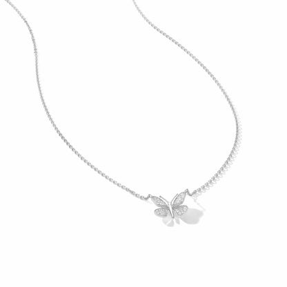 Mimi-So-Wonderland-Butterfly-Diamond-Pendant-Necklace 18k White Gold