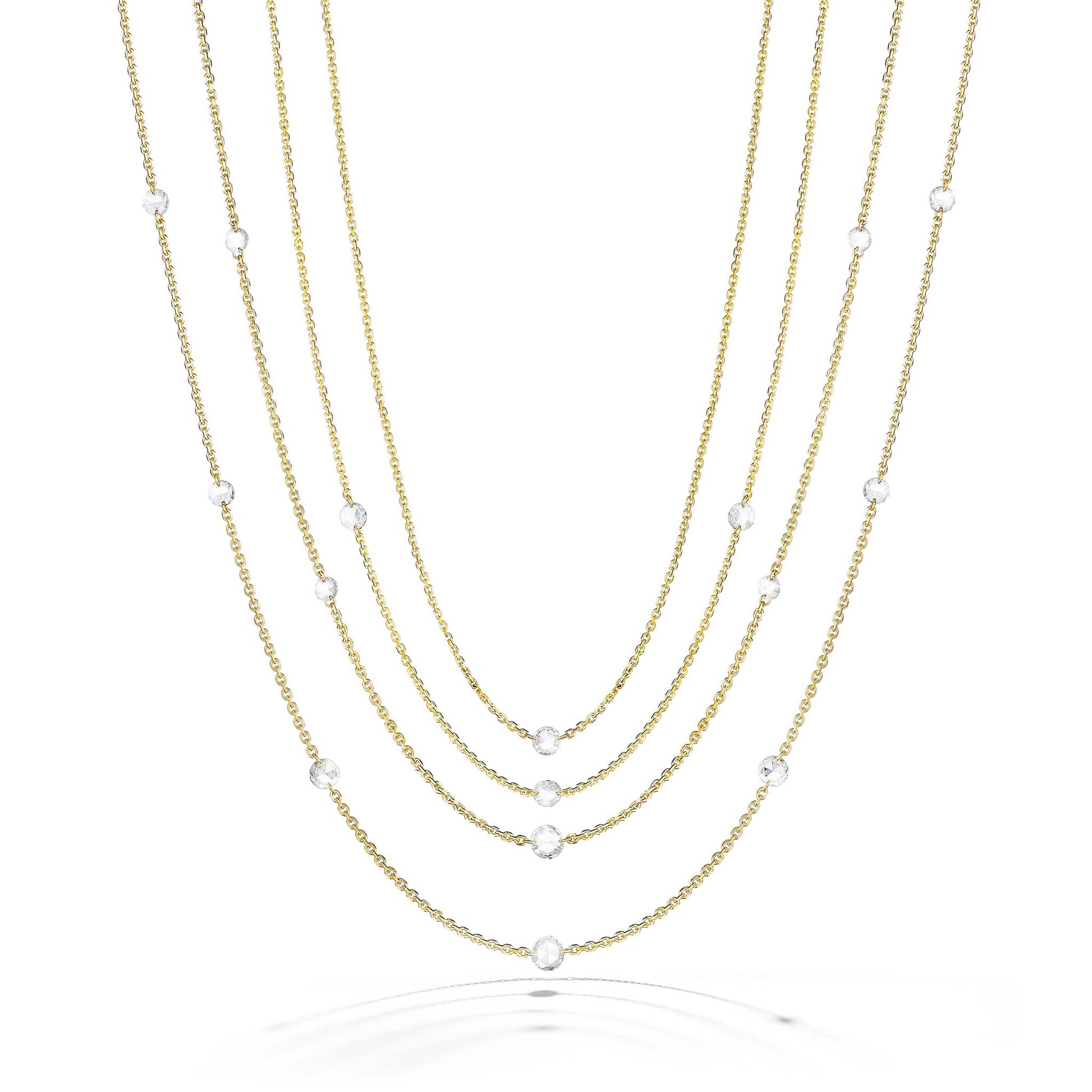 Mimi So Rosette Rose Cut Diamond Necklaces Layered group