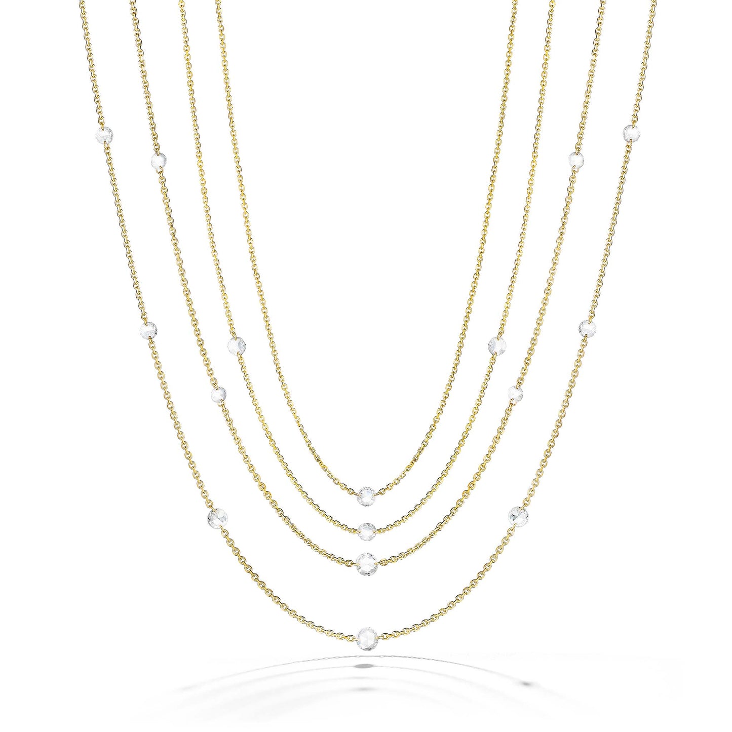 Mimi So Rosette Rose Cut Diamond Necklaces Layered Group