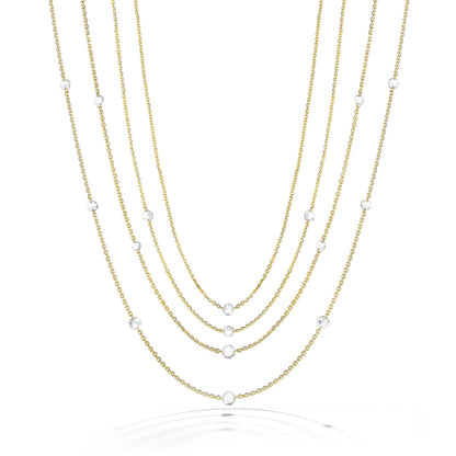 Mimi So Rosette Rose Cut Diamond Necklaces Group Layered