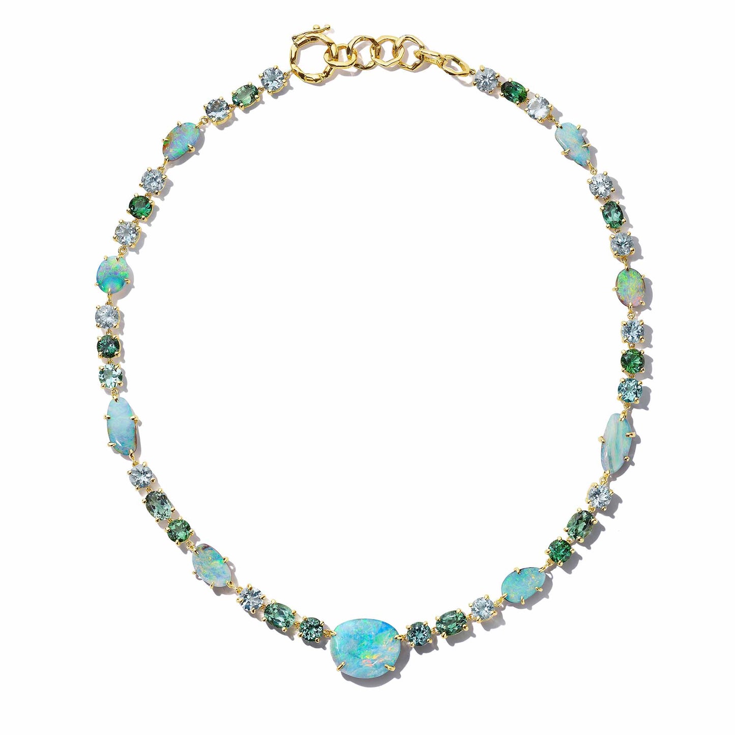 ZoZo Blue Row Opal Necklace Mimi So