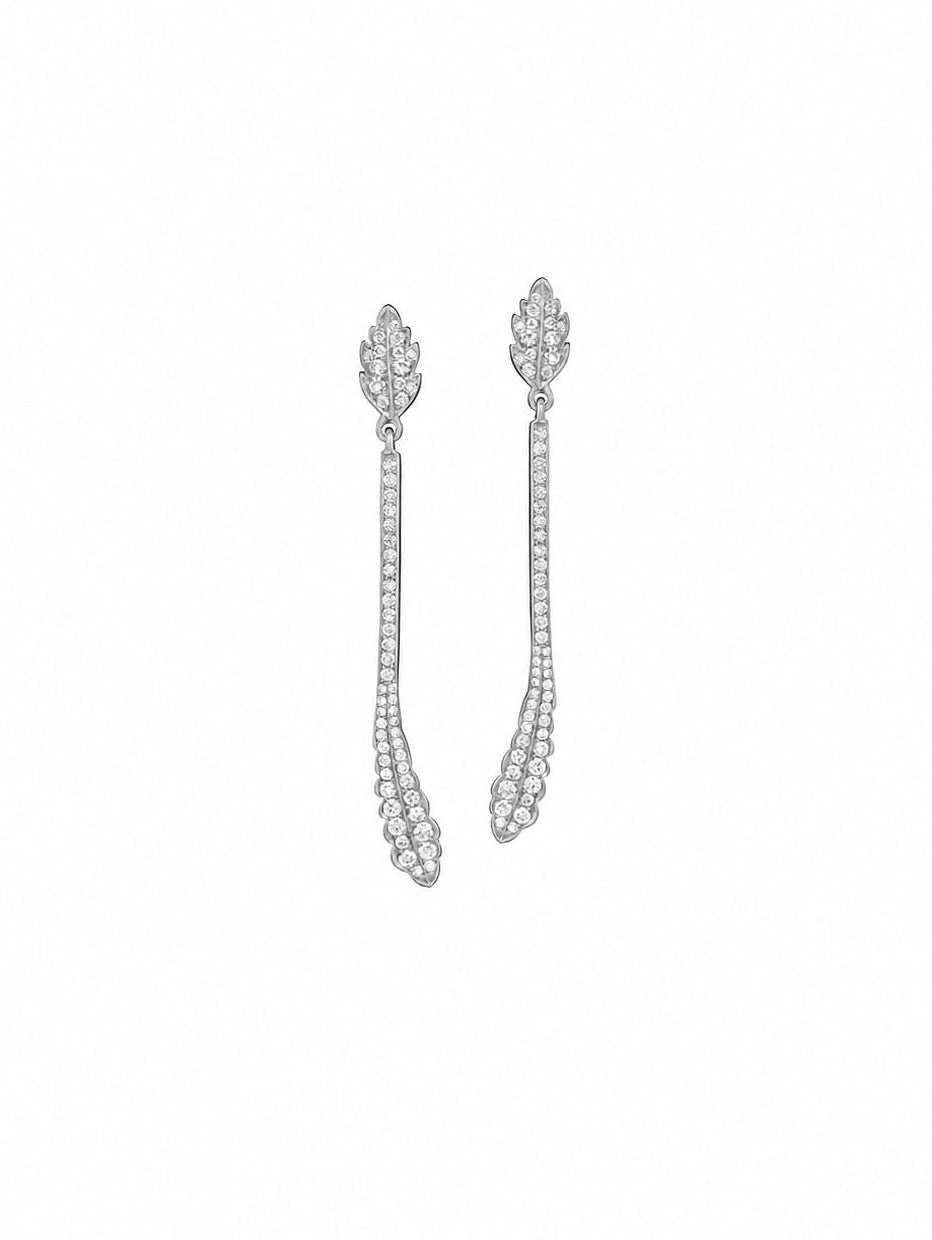 Phoenix Feather Diamond Earrings Mimi So