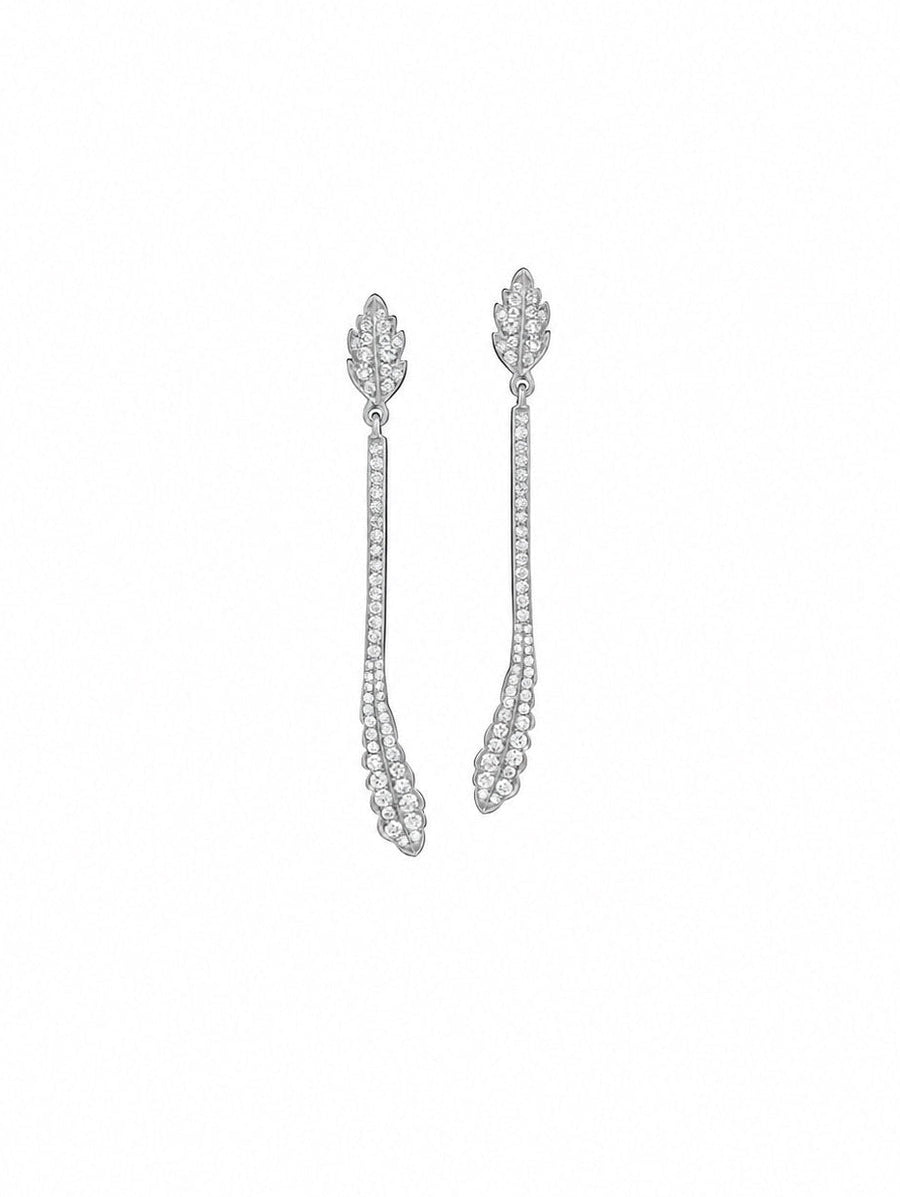 Phoenix Feather Diamond Earrings Mimi So