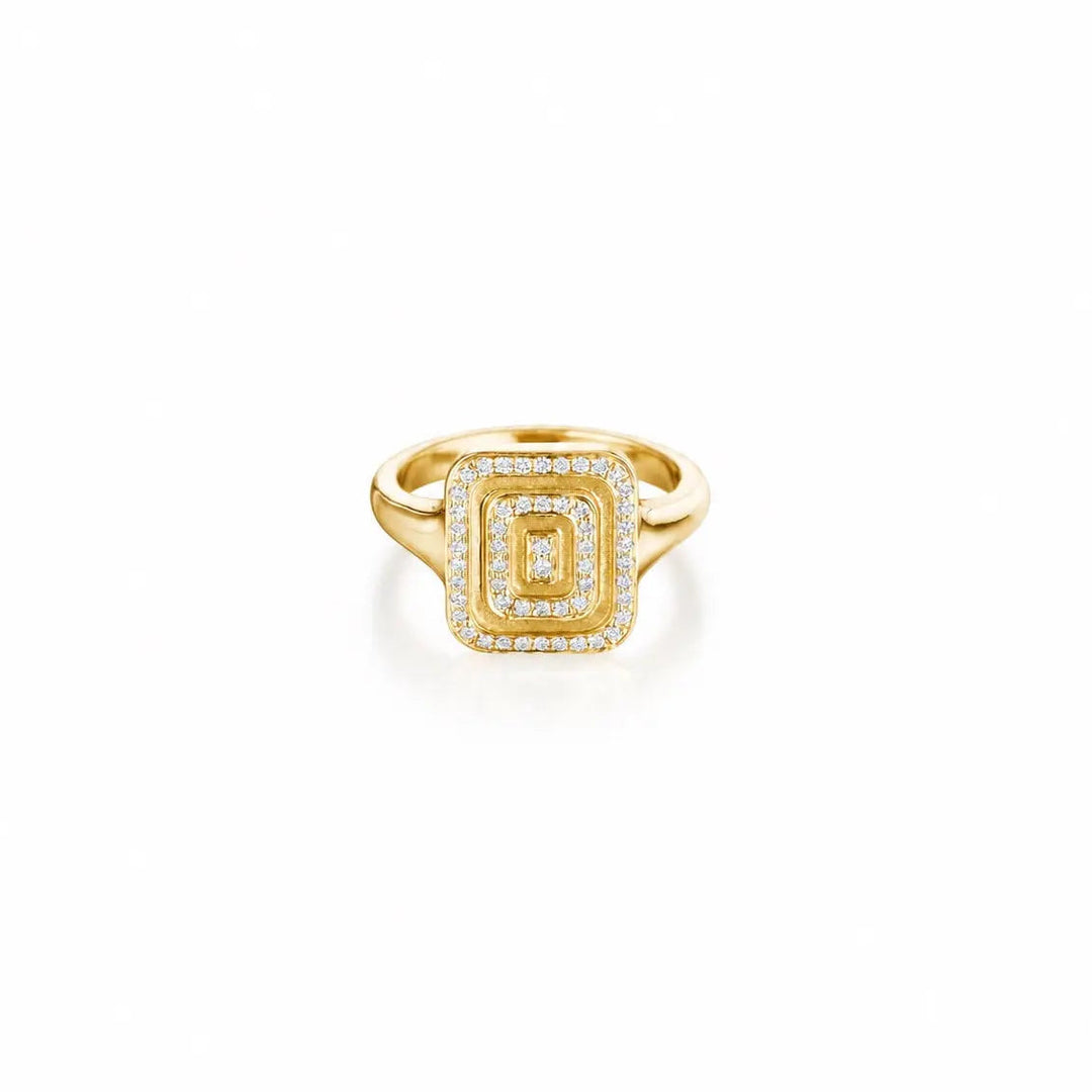 Piece Icon Signet Diamond Ring-Medium Mimi So