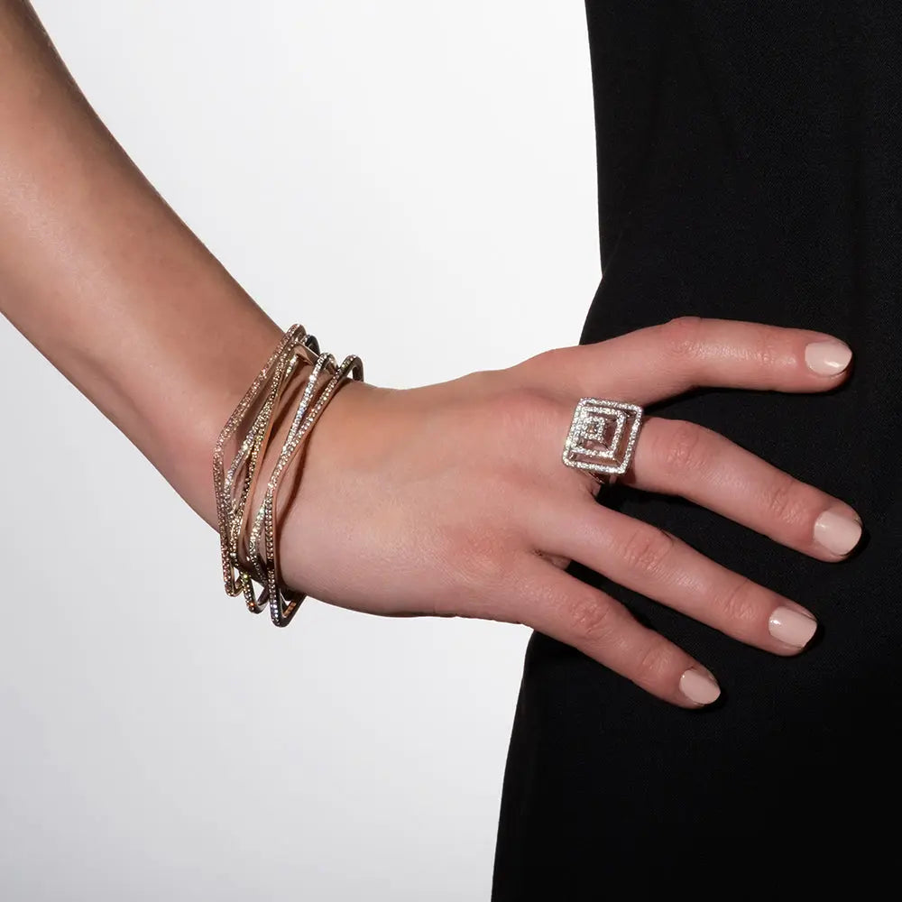 Piece Pyramid Diamond Ring - Large Mimi So