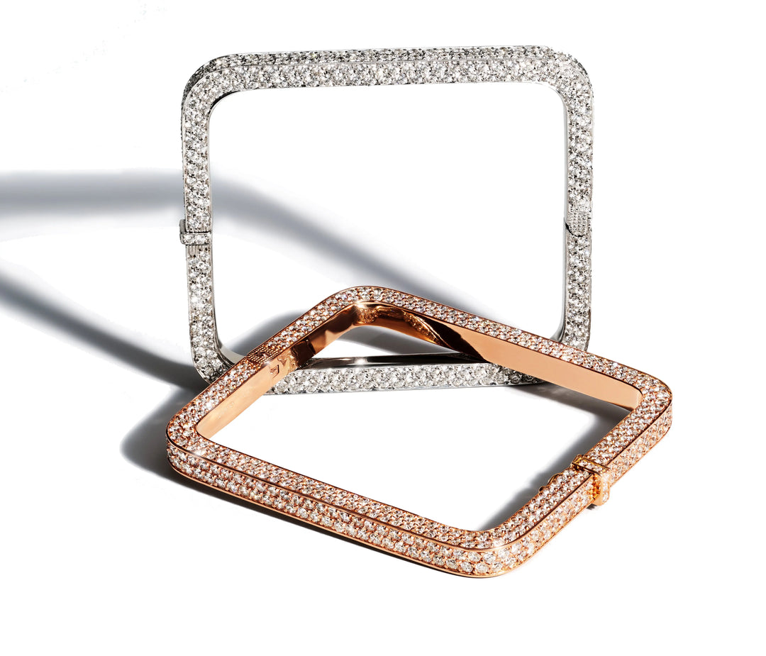 Piece Square 3D Diamonds Bangle Mimi So