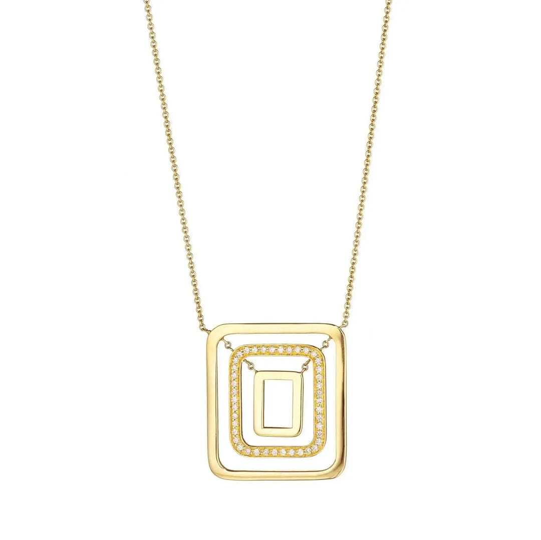 Piece Square Swing Diamond Necklace - Medium Mimi So