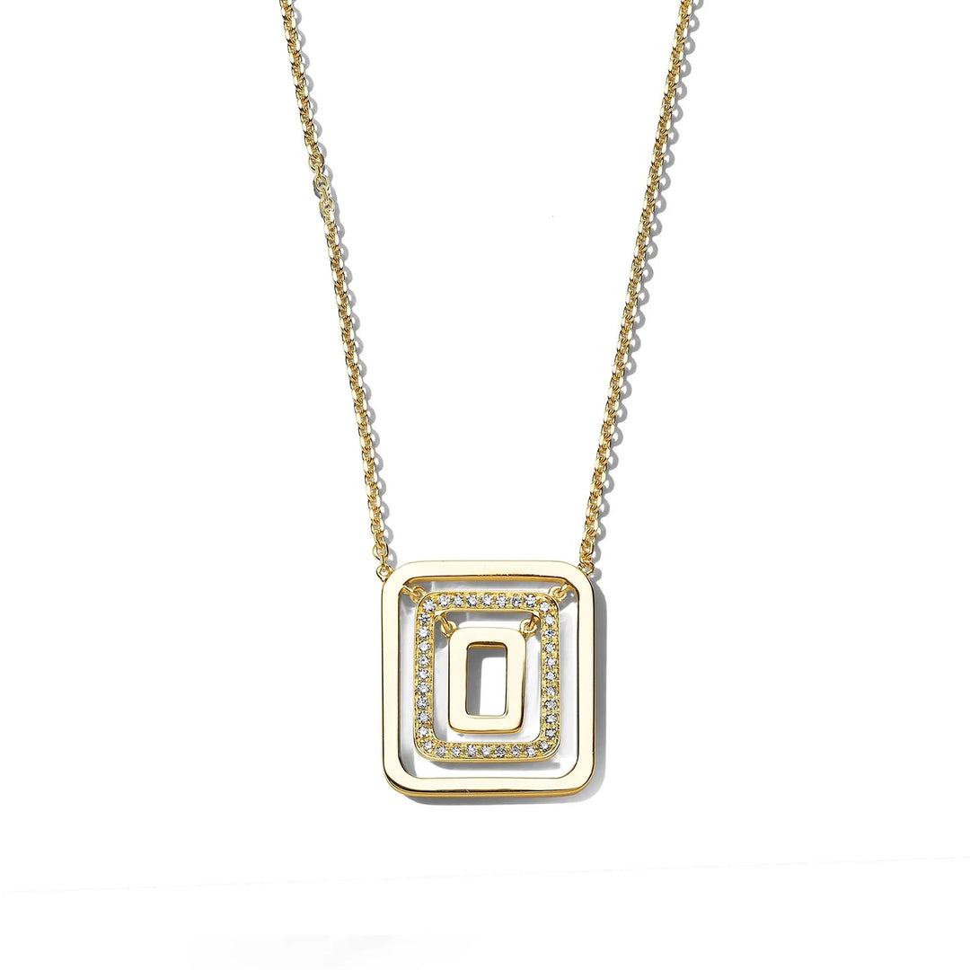 Piece Square Swing Necklace - Mid Mimi So