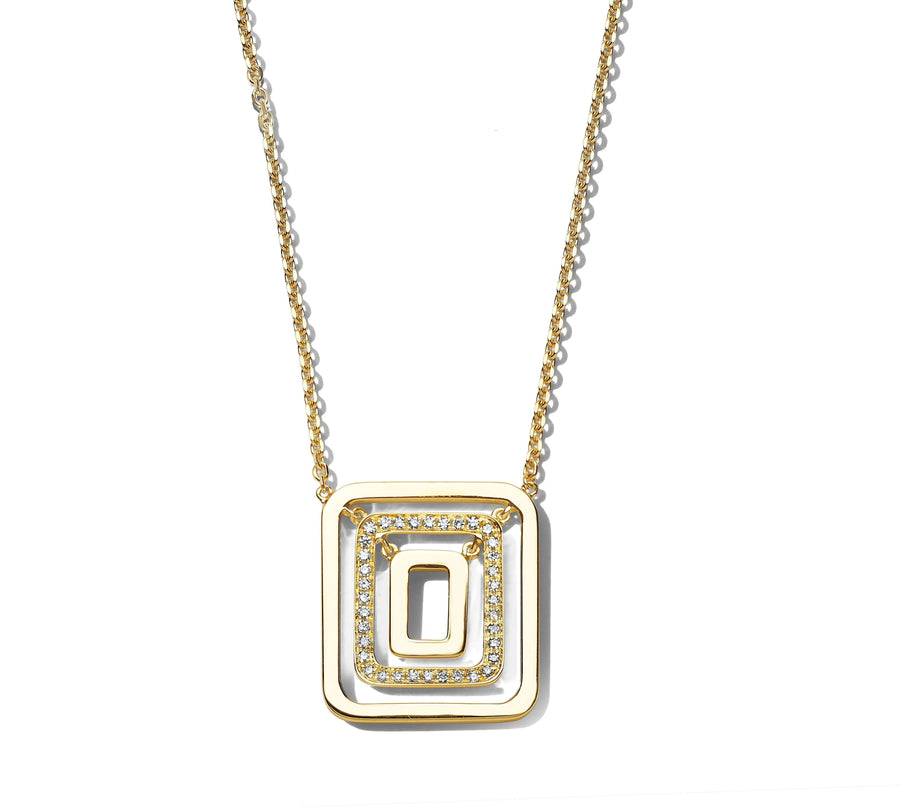 Piece Square Swing Necklace - Mid Mimi So