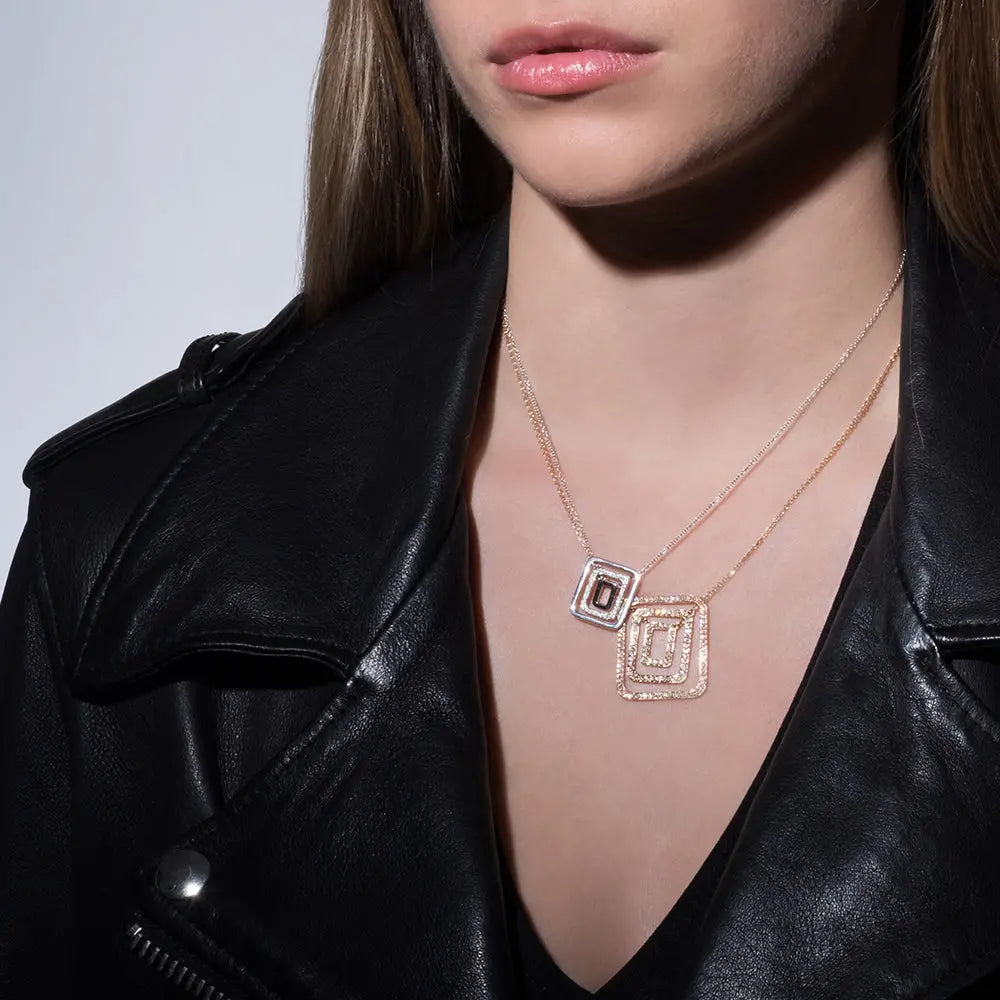 Piece Square Swing Necklace - Mid Mimi So