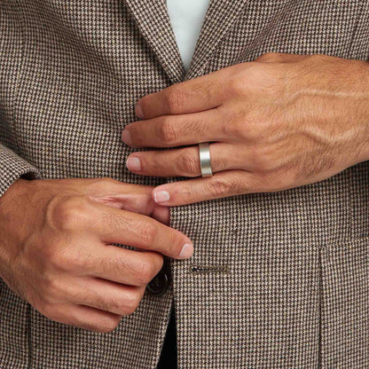Men's Flat Edge Wedding Band