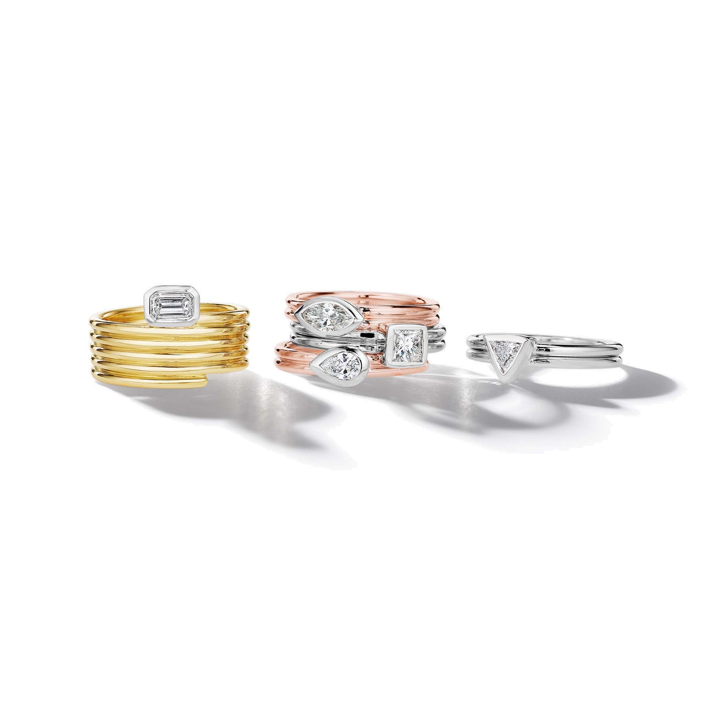 Mimi So Piece Rings Collection Stacked