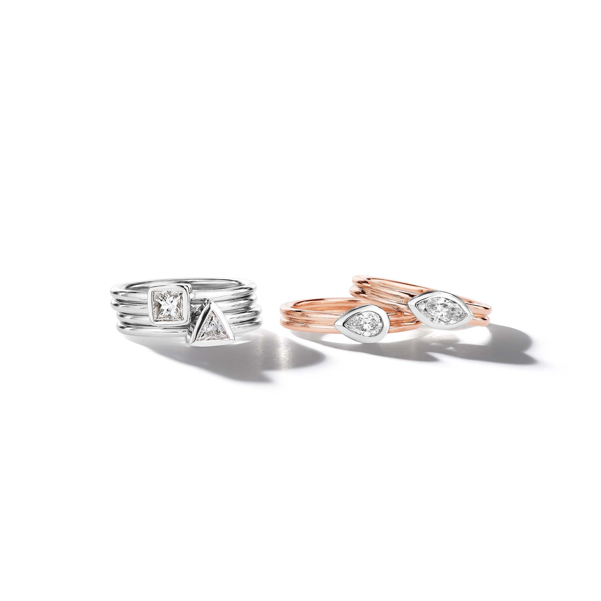 Mimi So Piece Collection rings stackable stacked