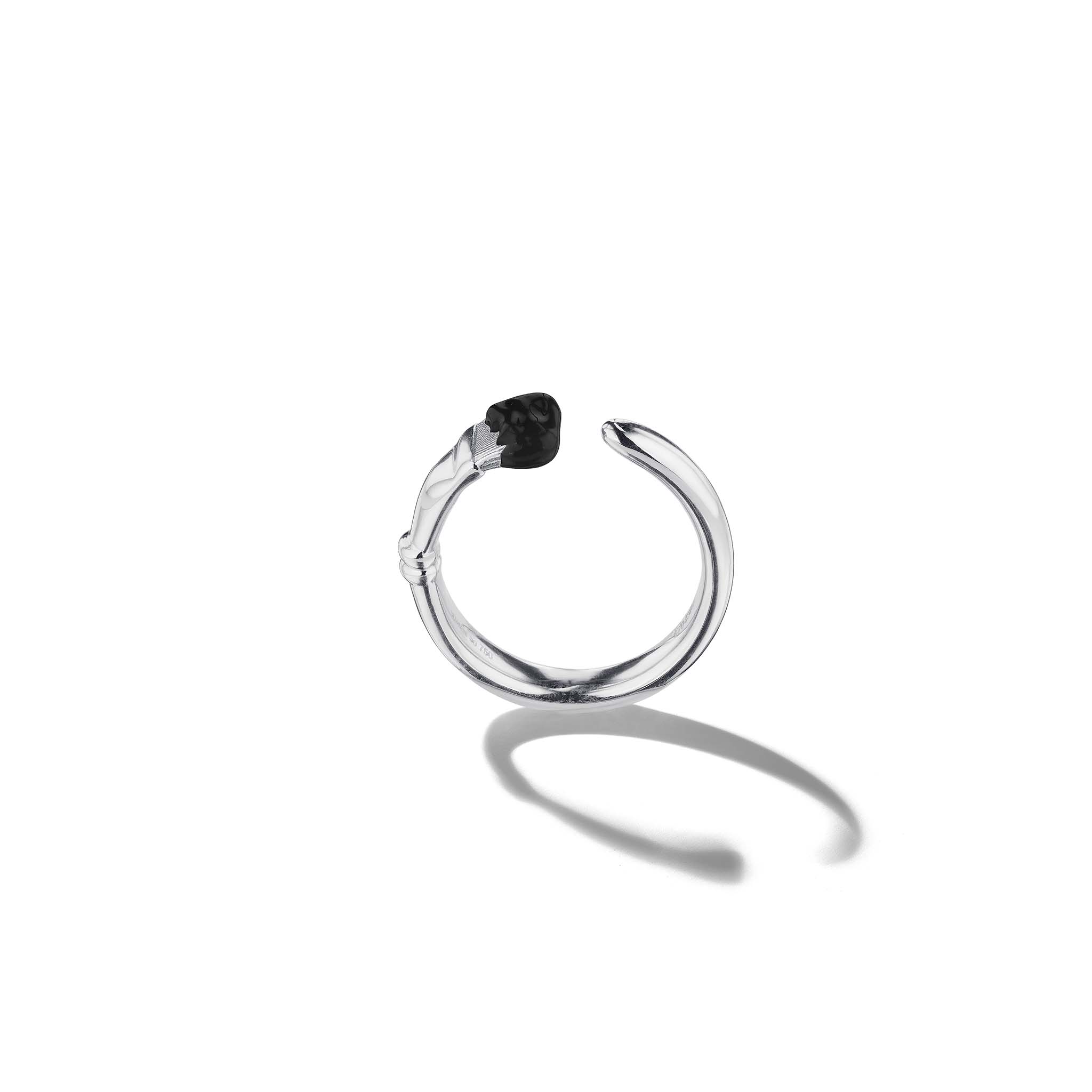 Mimi-So-Parsons-Paintbrush-Black-Enamel-Ring 18k White Gold