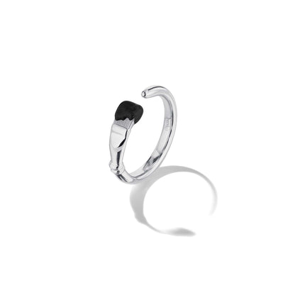 Mimi-So-Parsons-Paintbrush-Black-Enamel-Ring 18k White Gold
