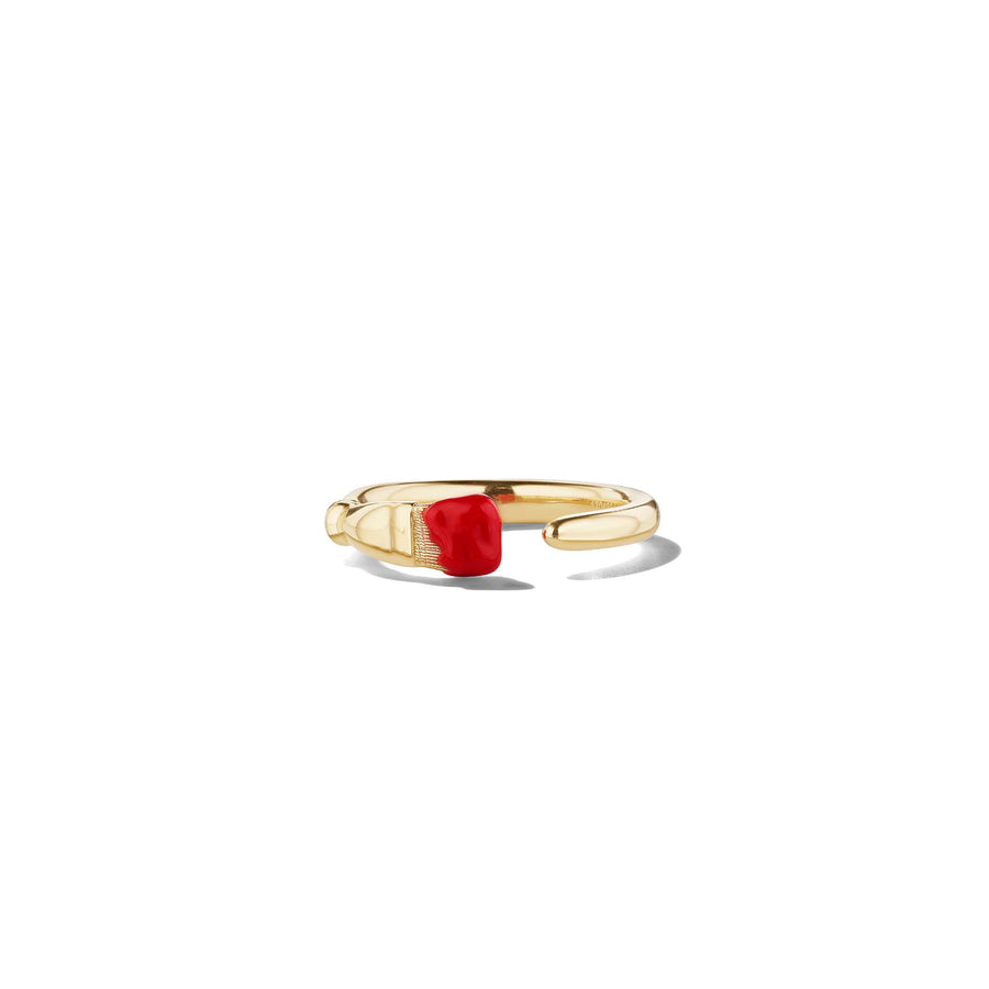 Mimi-So-Parsons-Red-Enamel-Ring_18k Yellow Gold