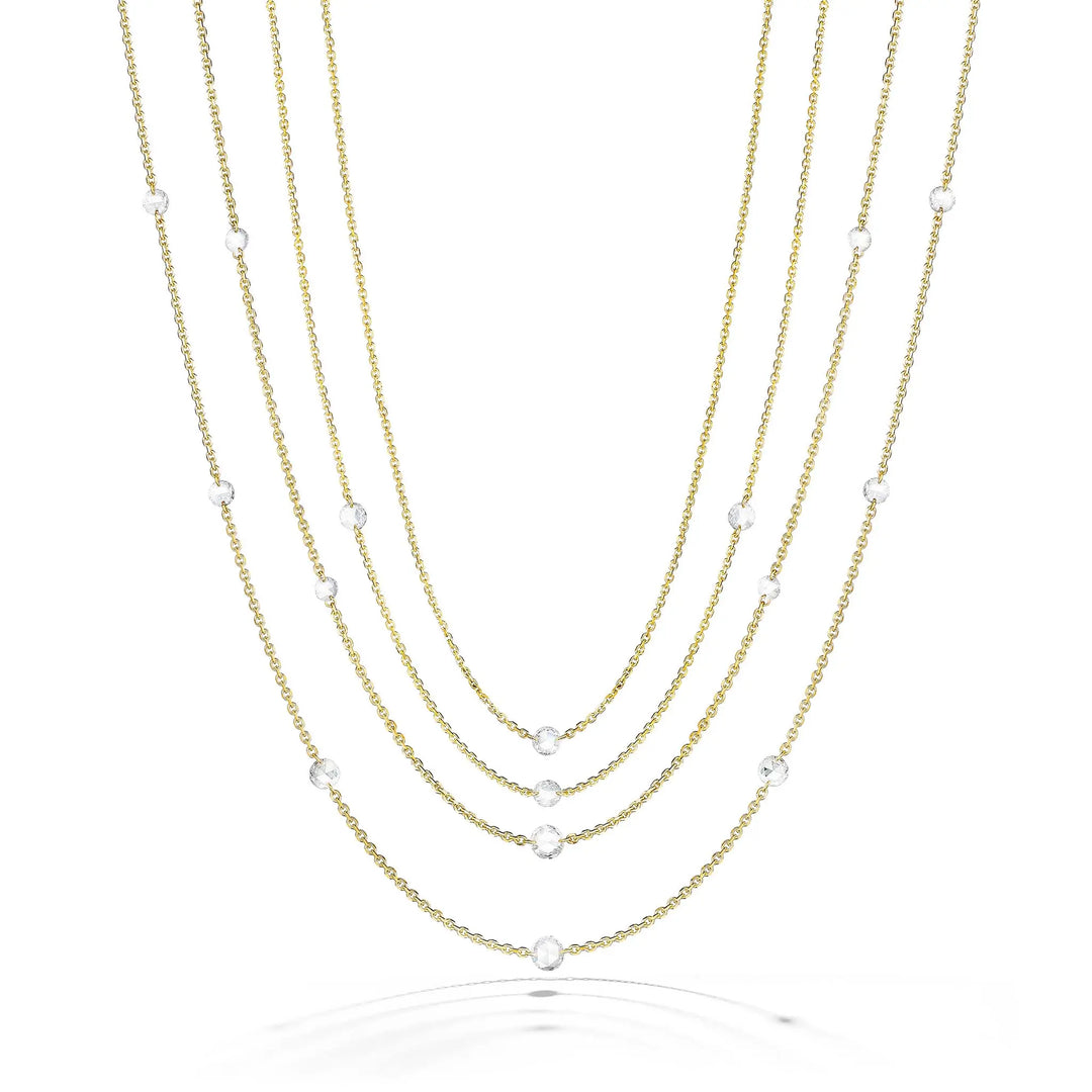 Mimi So Rosette Rose Cut Diamond Necklaces Layered Group