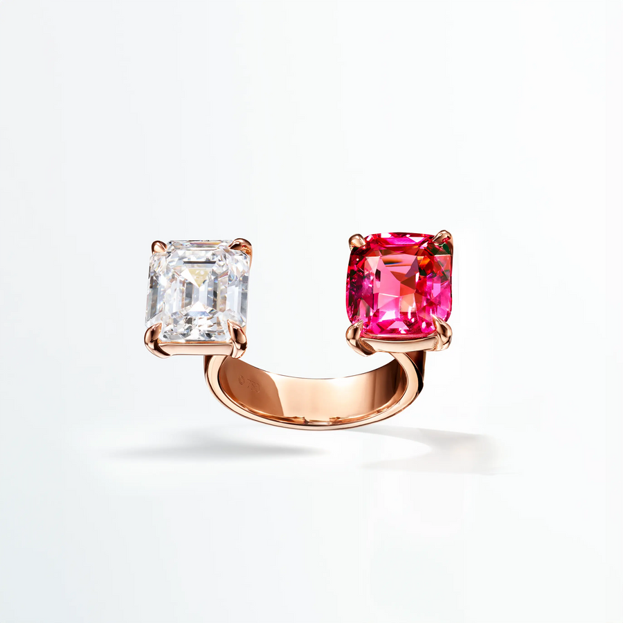 Spinel & Diamond In Between Ring Mimi So