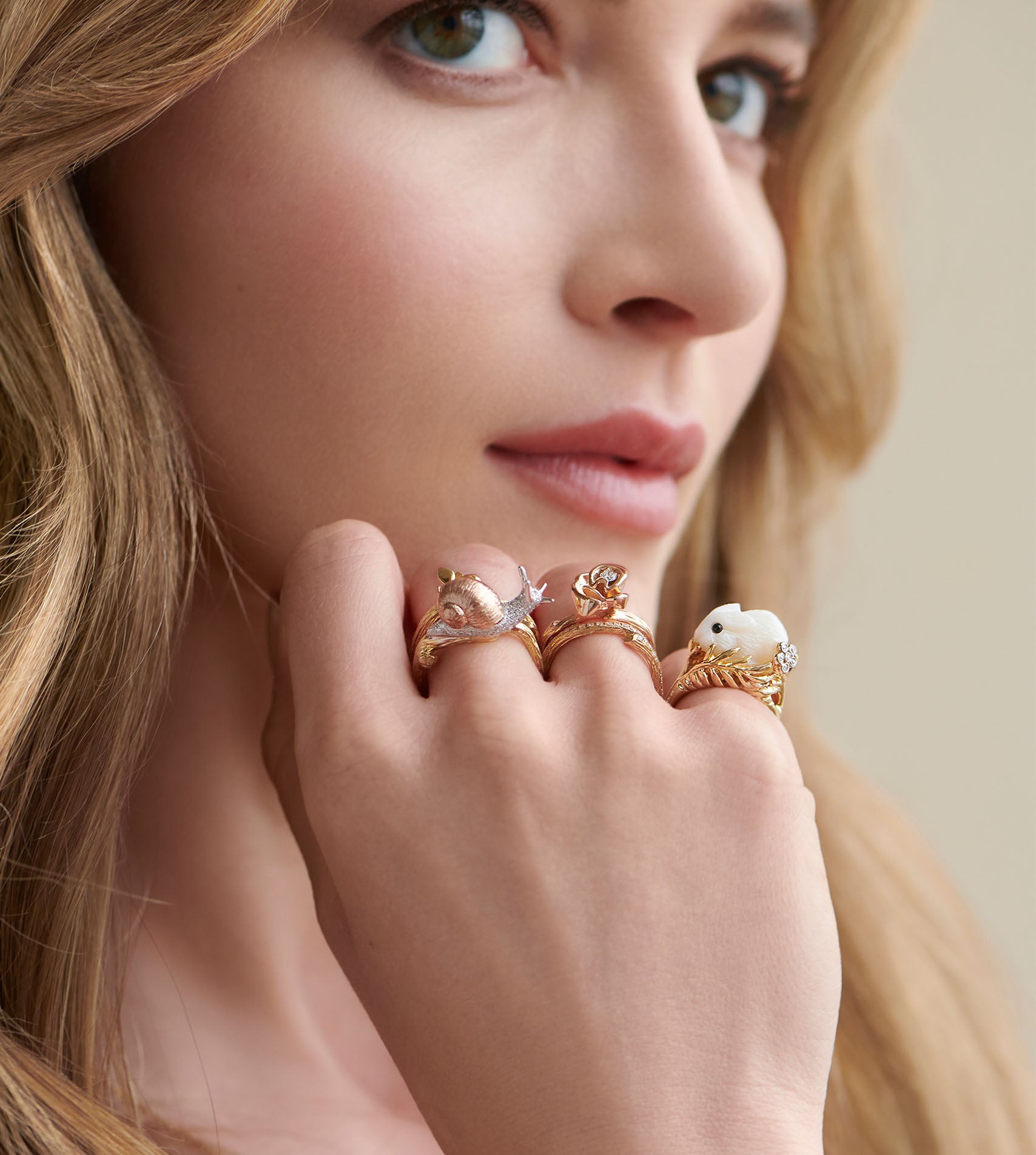 Wonderland Collection by Mimi So 18k Gold Whimsical Nature Inspired Fine Jewelry