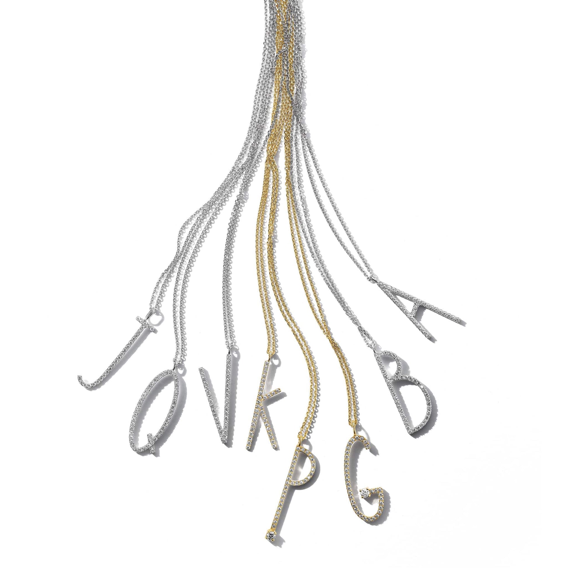Mimi So Type Letter Pendant Necklace Group