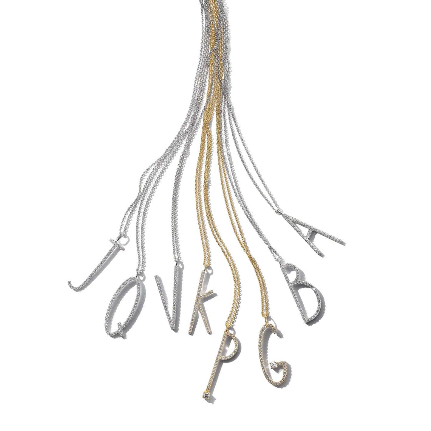 Type Letter C Pendant Necklace - Mimi So