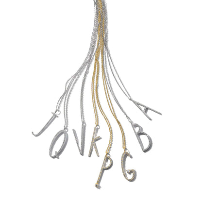 Type Letter D Orchid Pendant Necklace