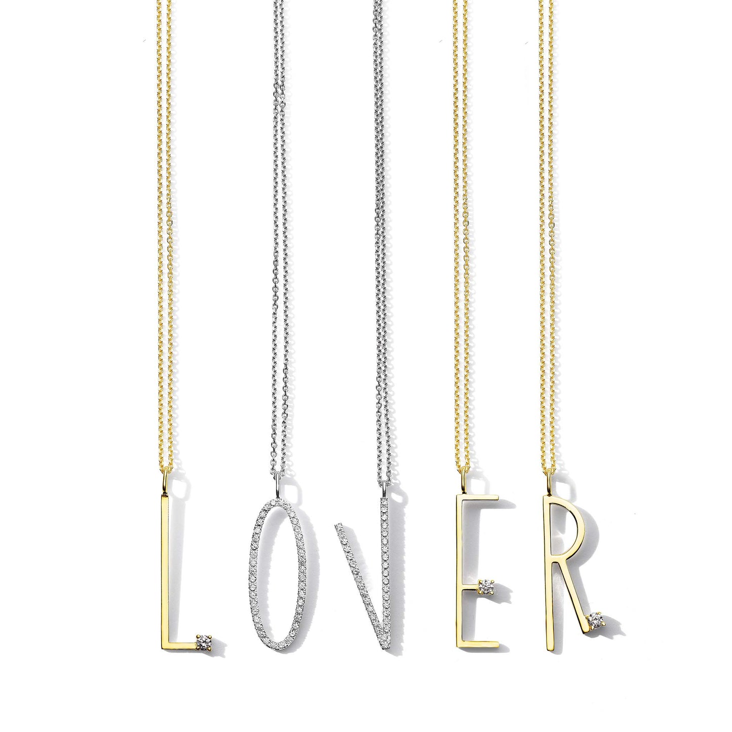 Mimi So Lover Type Letter Necklaces Group