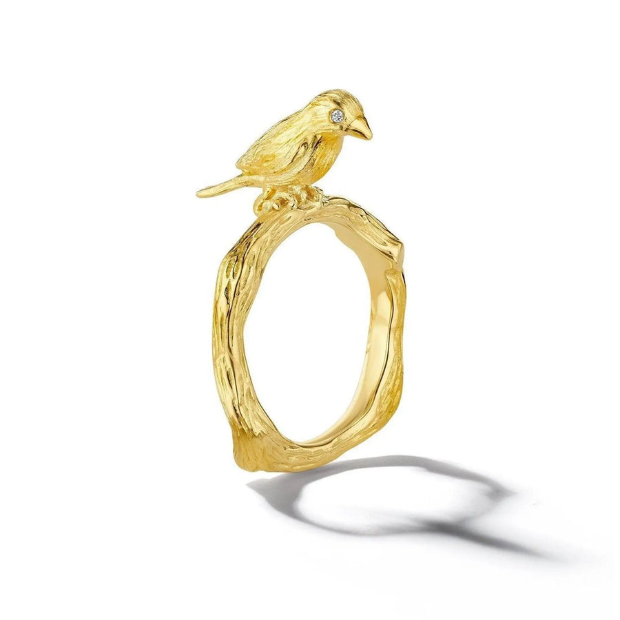 Wonderland Lovebird Twig Ring Mimi So